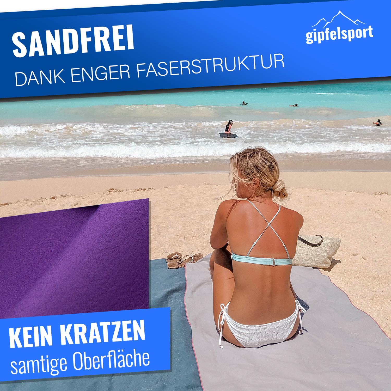 gipfelsport Microfibre Towel | 11 - Purple | M(110x50cm)