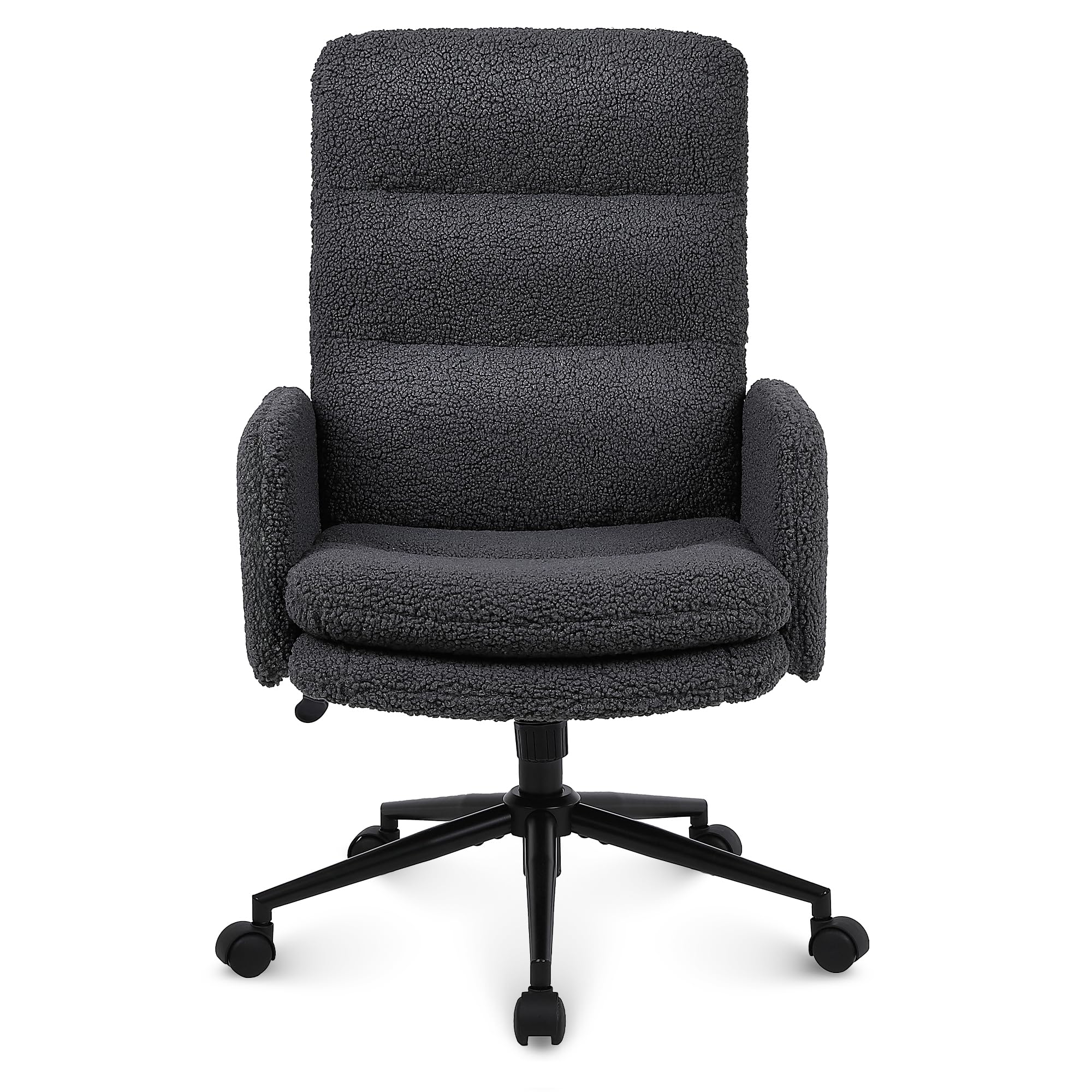Youhauchair Desk Chair, Faux Cashmere Office Chair, Dark Grey
