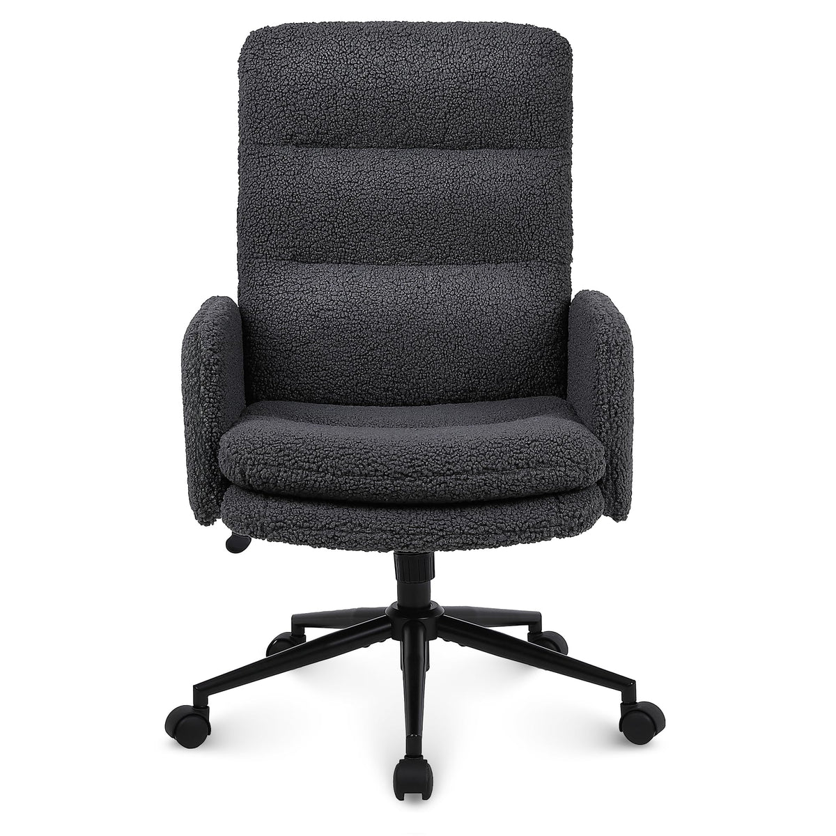 Youhauchair Desk Chair, Faux Cashmere Office Chair, Dark Grey