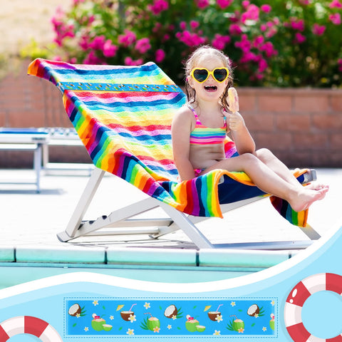 8 Pack Towel Bands for Chairs - Towel Clips and Holders, Cruise and Pool Accessories, Windproof Elastic Strap Holders for Lounge, Summer