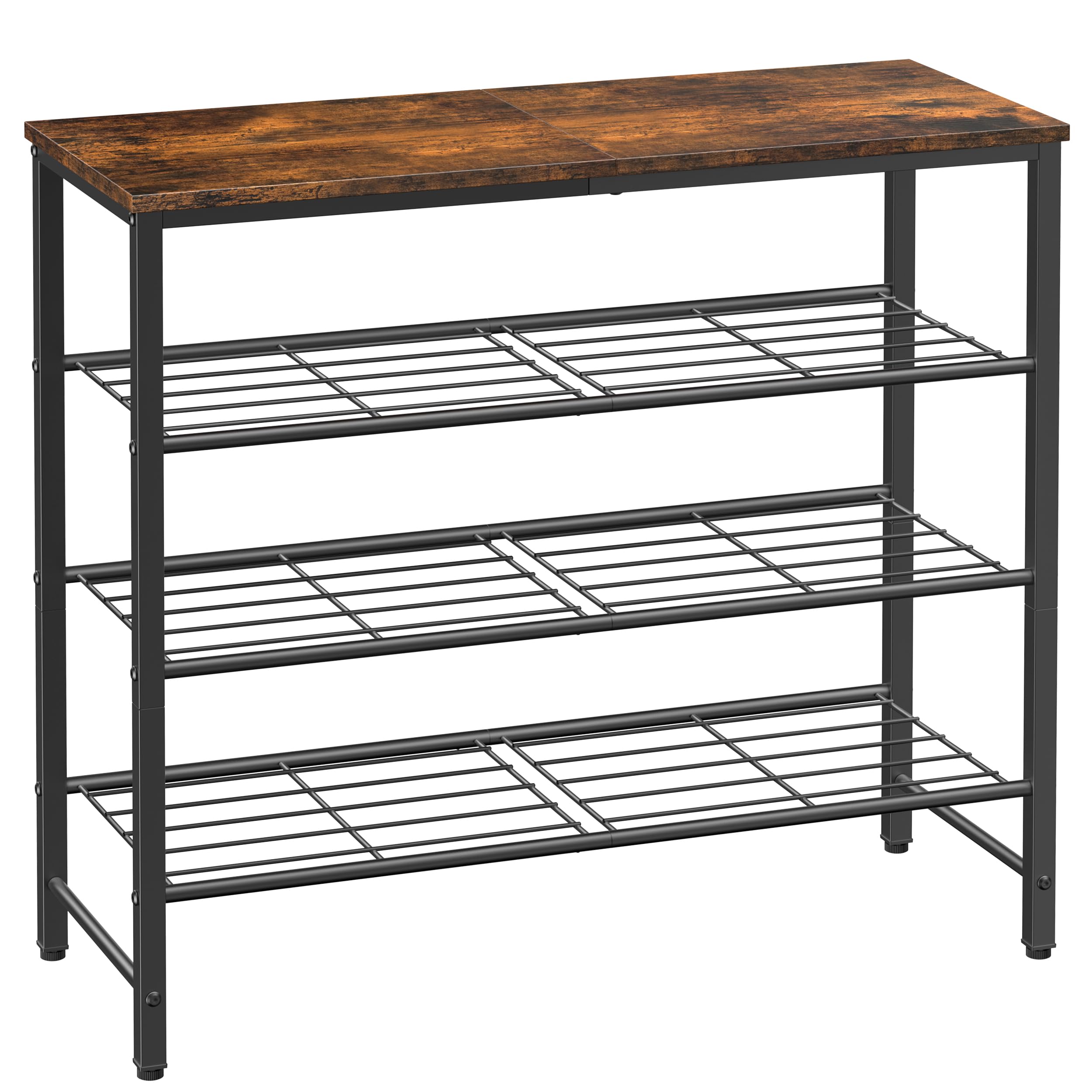 Kitsure Shoe Rack for Closet, Shoe Storage, 75.0 cm Wide - 4 Tier, Brown