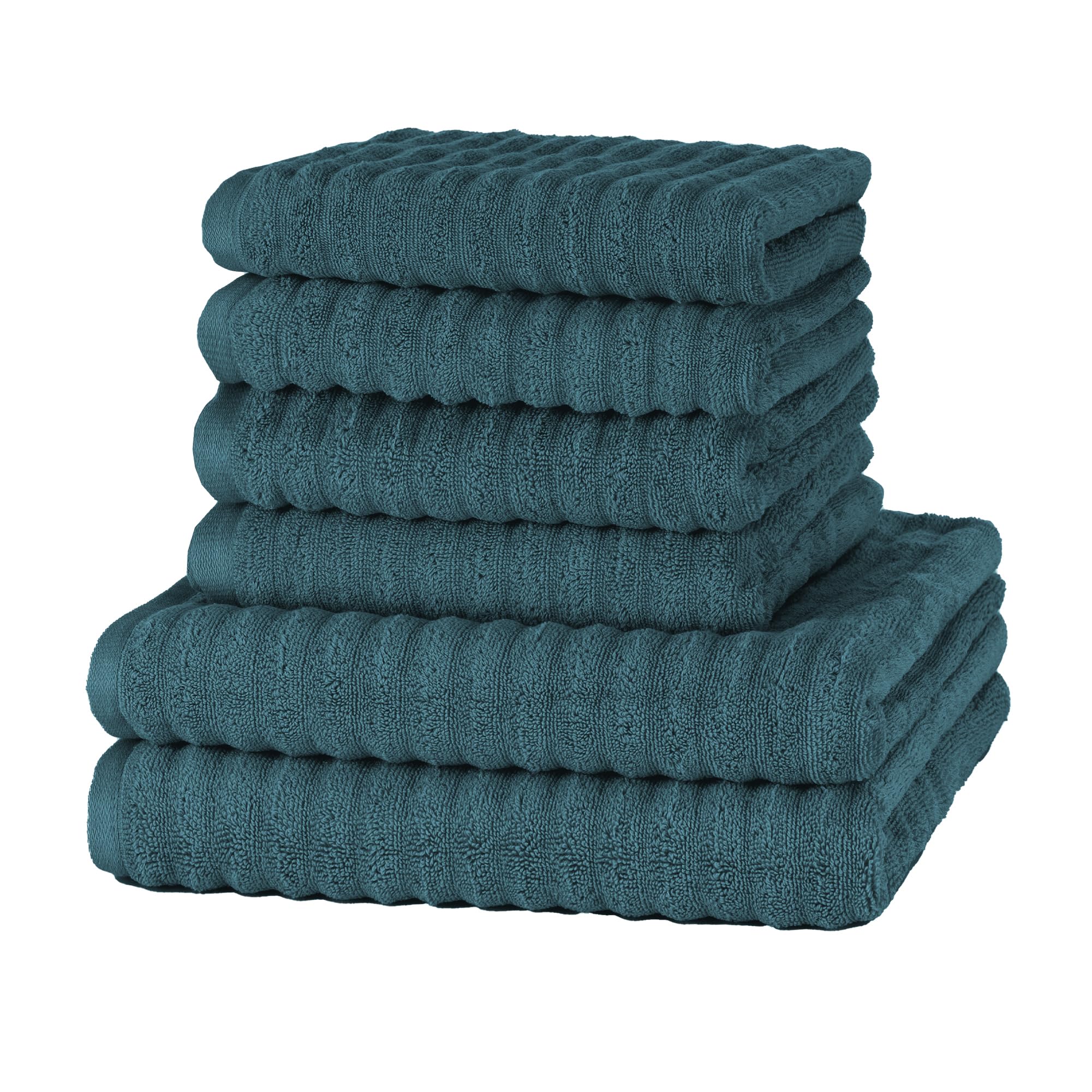 Merana OSLO towel set | quick-drying, soft & lint-free | terry luxury quality | 100% cotton terrycloth | OEKO-TEX | 590 GSM | gift set | Petrol Green
