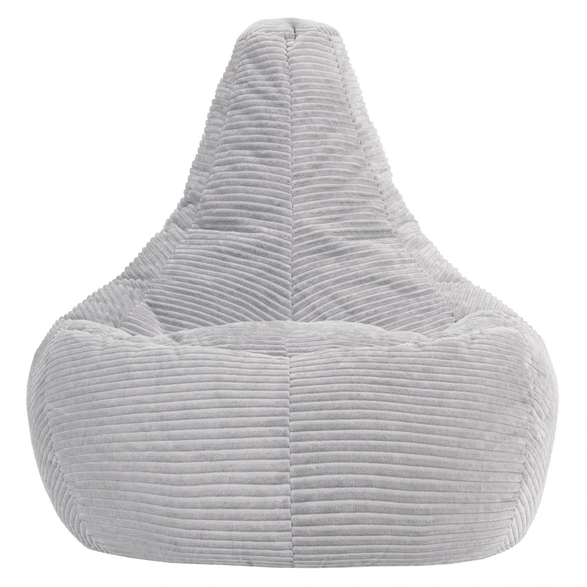 icon Dalton Large Cord Bean Bag with Filling Included, Grey