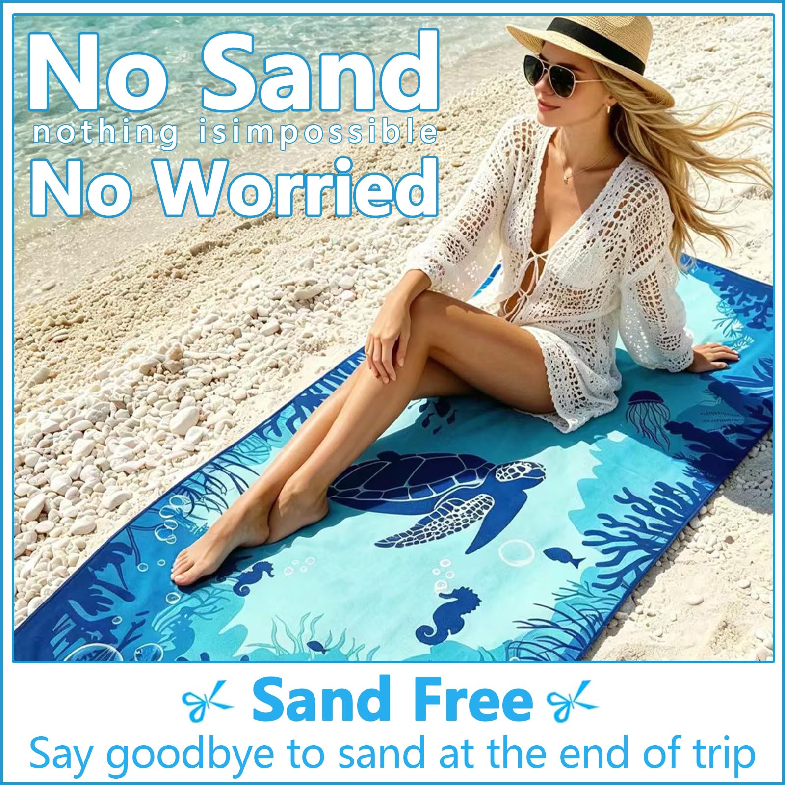 JAODFK Microfibre Beach Towel 71"X32" Quick Dry Lightweight Sand Free Large Thin Towels Travel Essentials For Adults Womens Swim Bath Accessories