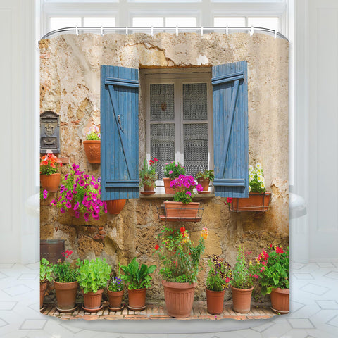 Simpomsy European Shower Curtain Nature Scene 3d Print Greek Shower Curtain Polyester Fabric Bath Curtain Curtains Bathroom Fabric Shower Street View