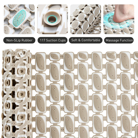 XIYUNTE Shower Mat Non Slip Anti Mould - 70 x 40cm Non Slip Shower Mats for Inside Shower