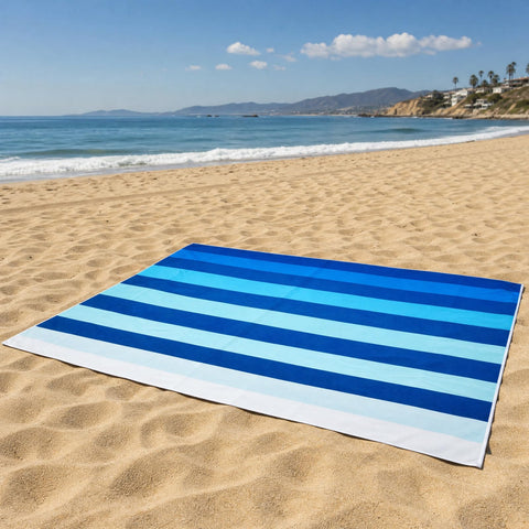 Zirax Extra Large Beach Towel 180x90cm - Sand Free Microfibre Towel for Adults, Quick Dry Lightweight Travel Towel, Striped Swimming Towel for Pool