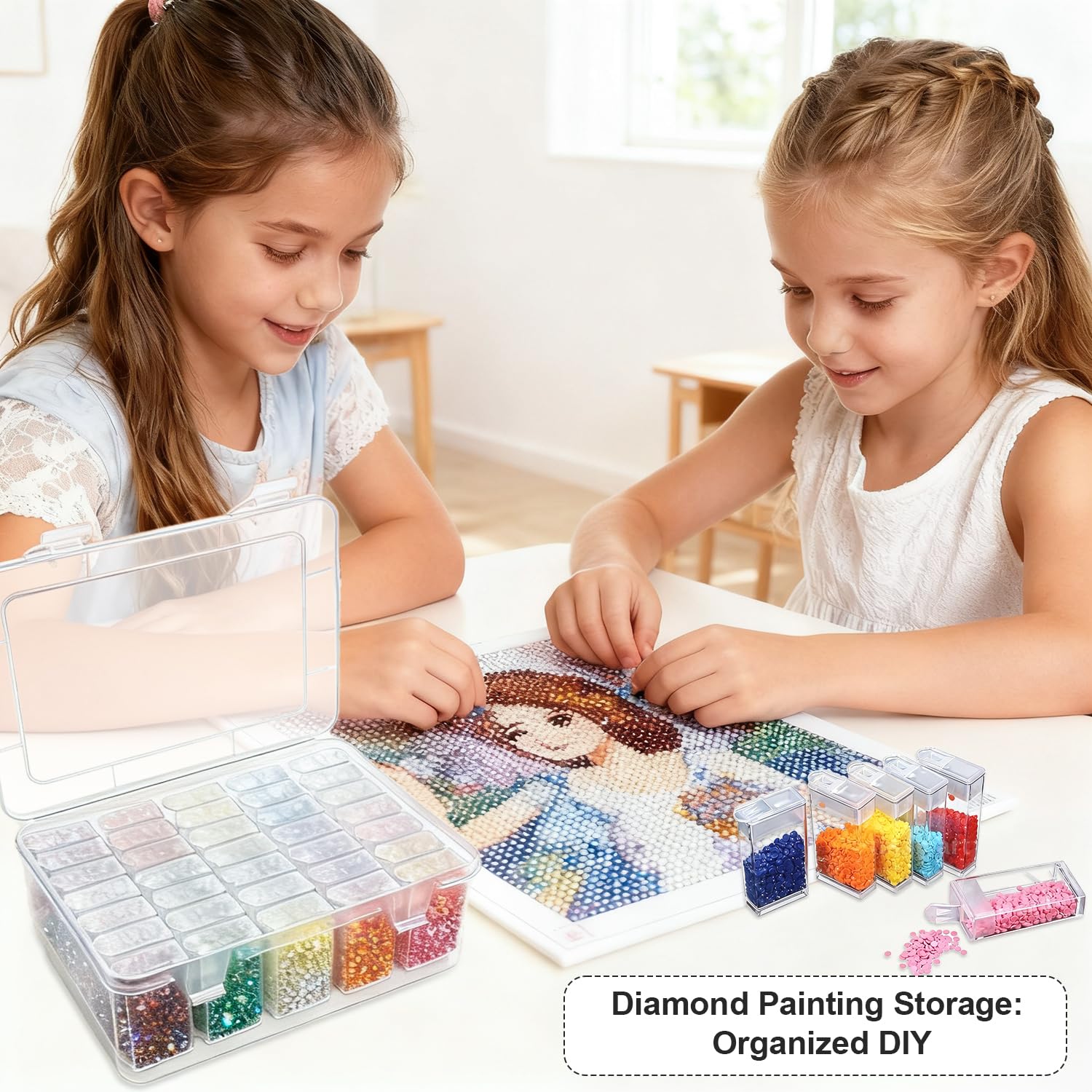 Qualsen Diamond Art Accessories Storage Boxes, 35 Grids, 1 Pack