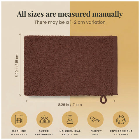 Perefly Washcloth Small Towels Set - 15 X 21 CM Hand Towels for Bathroom & Gym - Soft & Absorbent - Fast Drying Wash Cloths 10 Pack