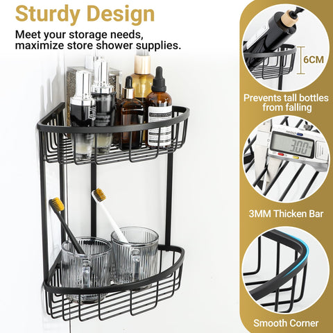 SAYAYO Corner Shower Caddy Bathroom Shower Basket SUS304 Stainless Steel