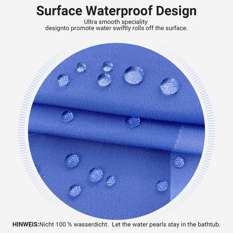 Lerores Shower Curtain, 150 x 180 cm, Geometric Gradient, Weighted Hem, Anti-Mould, Water-Repellent