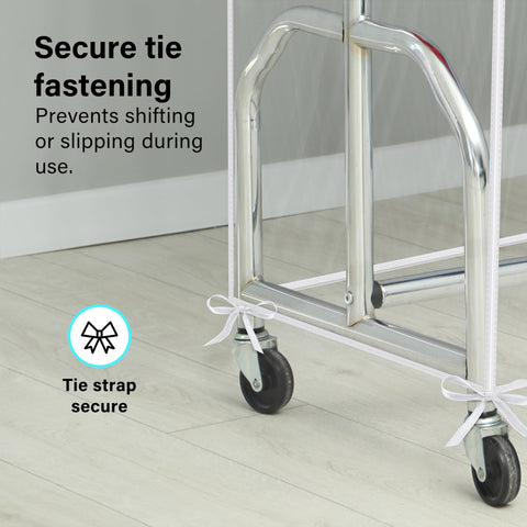 6ft Transparent Clothes Garment Rail Strong Zipped Cover Clear Protective Zip Over Cover for Garment Hanging Coat Racks