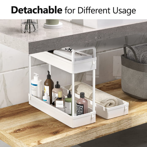 SOLEJAZZ Rolling Trolley, Kitchen Trolley with 3 Levels, Narrow Rolling Trolley, Recess Shelf on Wheels for Kitchen, Bathroom, Laundry Room