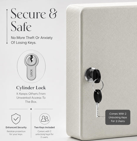Landlord Direct Supplies LDS® Large Key Cabinet Wall Mounted (100 Keys) Key Box Includes 100 Indexing Numbers & Mounting Harware