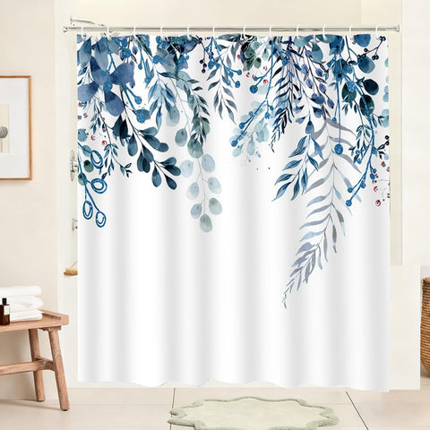 LOSYHU Shower Curtain, Mould Proof Shower Curtain for Bathroom, with 12 Hooks, 180 x 180 cm Waterproof Polyester Fabric Shower Curtains