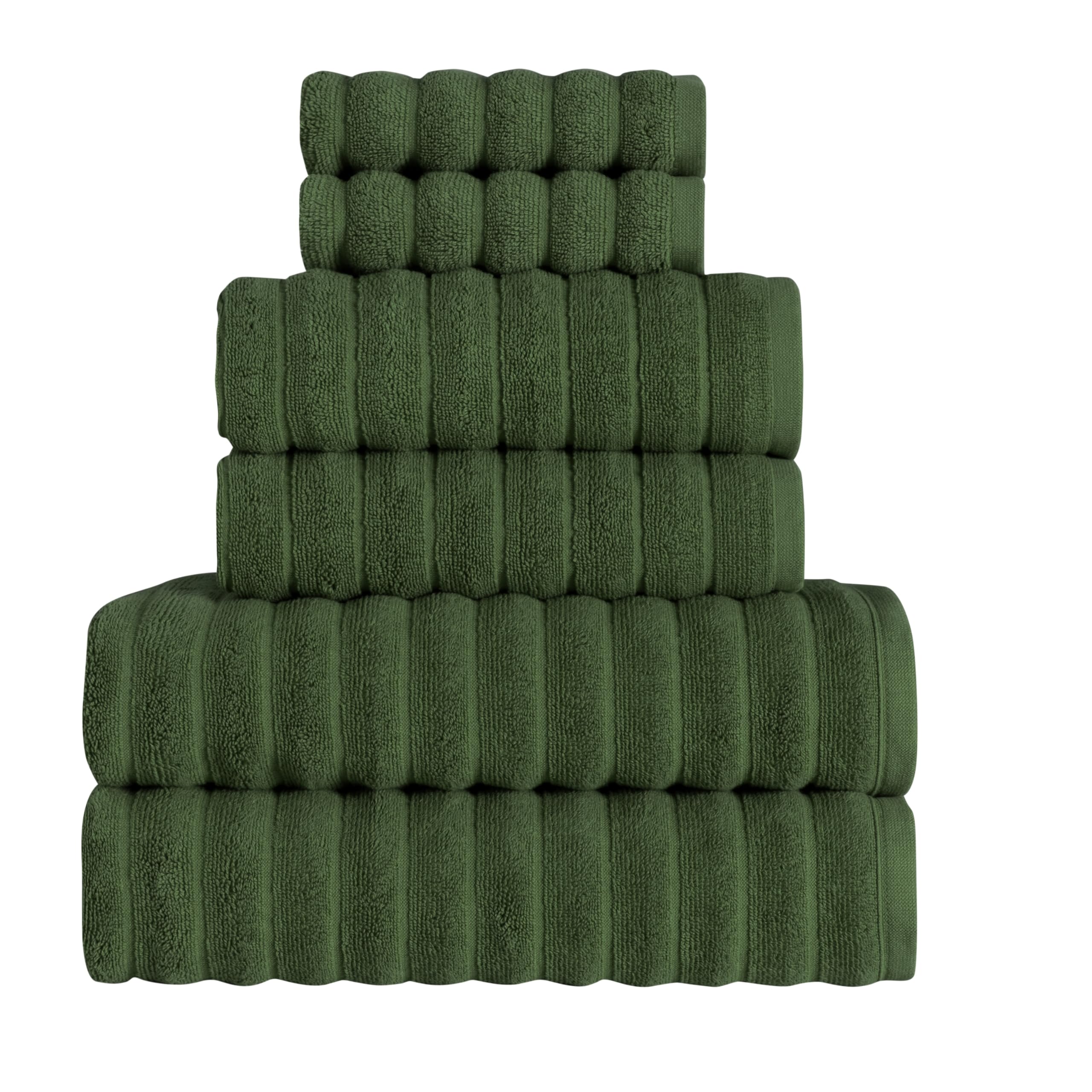 Tedeman Cloud Collection 6-Piece Towel Set - Turkish Towels, 550 GSM Plush, Highly Absorbent, Hotel & Spa Quality
