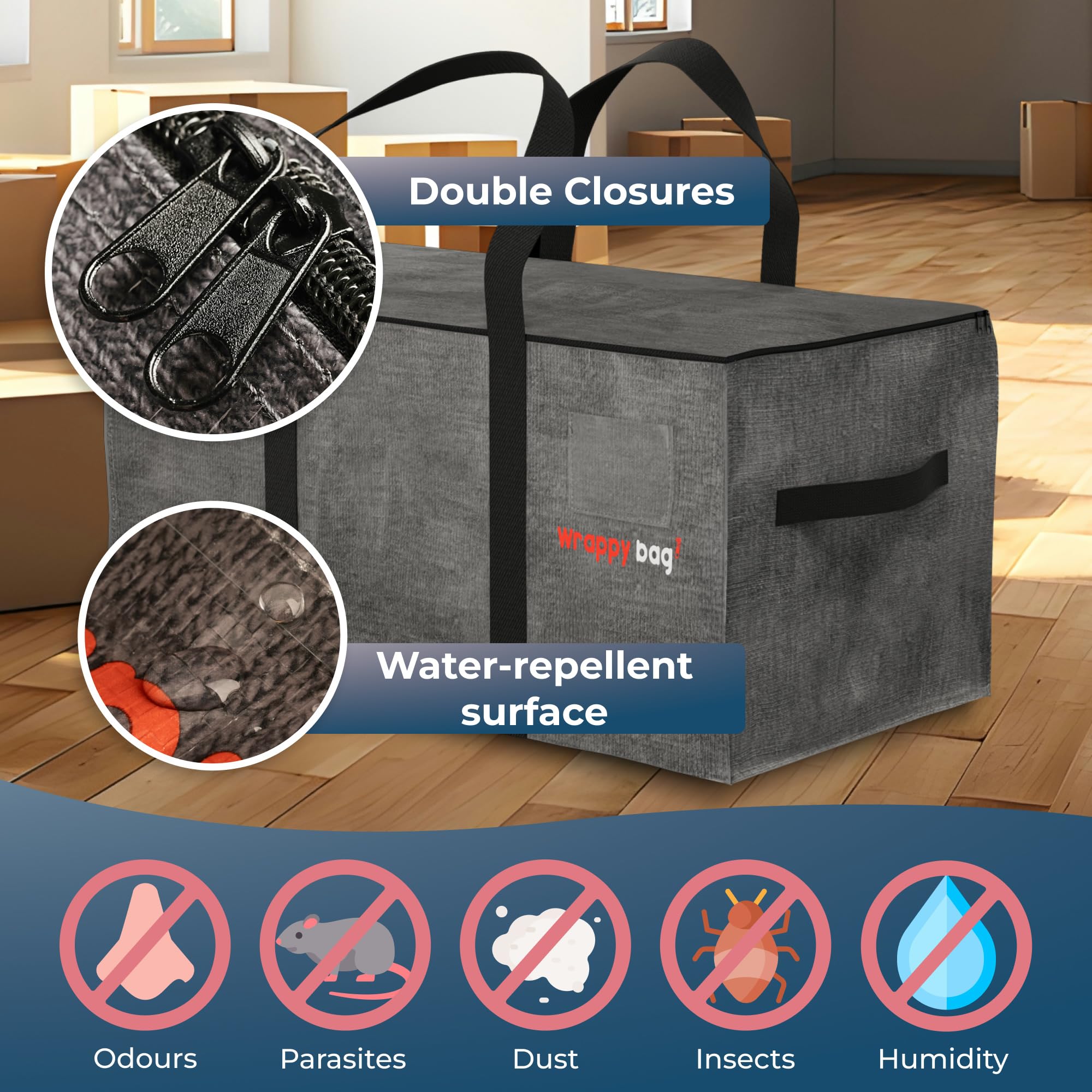 Wrappybag moving bags extra large strong - Packing bags for Moving House