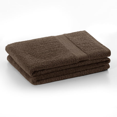DecoKing Set of 10 Cotton Quality 525 g/m² 4 Guest Towels 30 x 50 cm 4 Hand Towels 50 x 100 cm and 2 Bath Towels 70 x 140 cm Brown Nut Brown