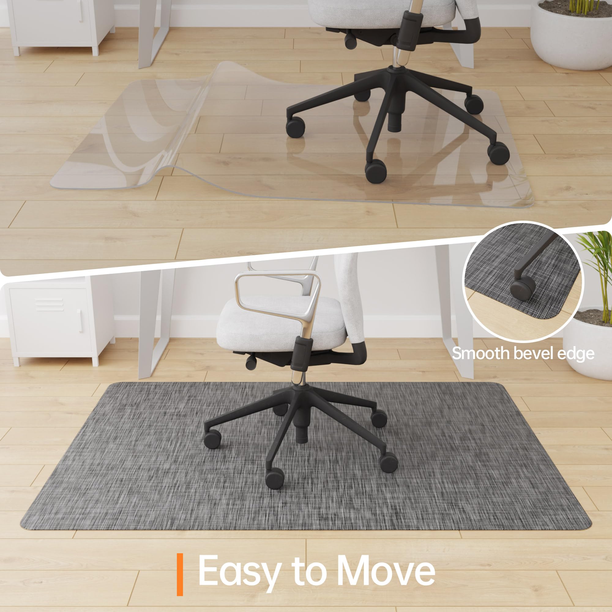 HOMEK Office Chair Mat for Hardwood Floor