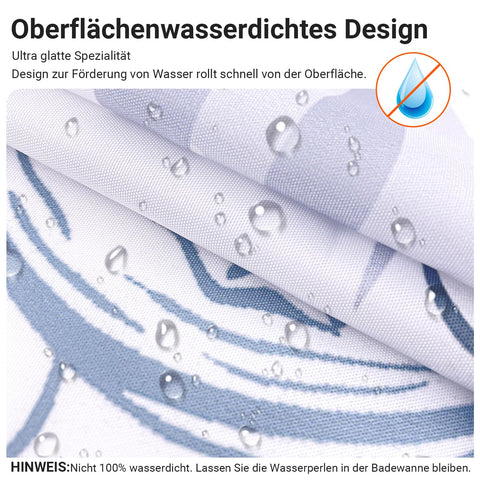 Lerores Shower Curtain 96x71 inch,Seabed Mould and Mildew Resistant,Waterproof,Washable Polyester Fabric Bath Curtains with Weight Tape,16 pcs Hooks