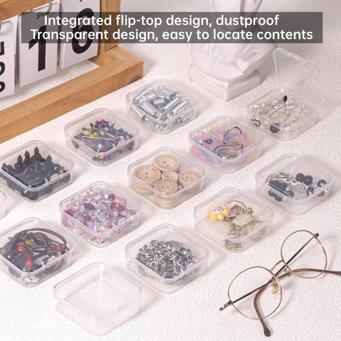 UNINGYI Bead Organiser Storage Box, Small Storage Boxes with Lid (Small)