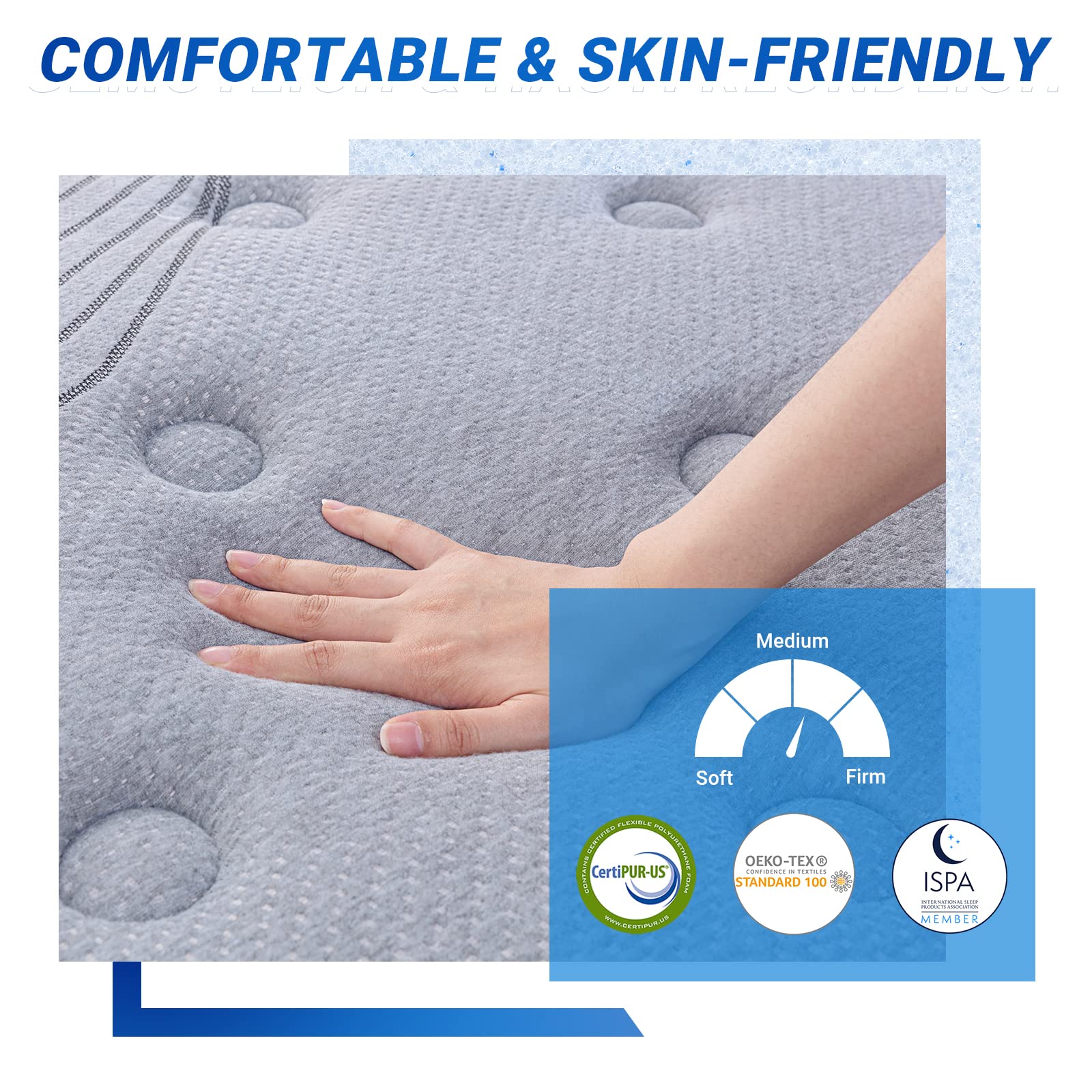 Avenco Bed Mattress Conventional, Bamboo Foam, Small Double