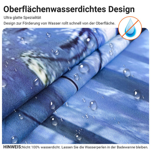 Lerores Shower Curtain, 120 x 180 cm, Forest Jungle, Weighted Hem, Anti-Mould Textile, Water-Repellent