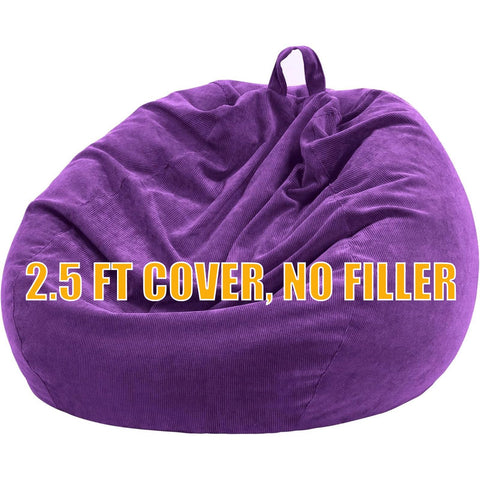 Nobildonna Bean Bag Chair Cover (No Filler) for Kids Beanbag Stuffed Animal Storage Without Filling Plush Toys Holder and Organizer Soft Premium