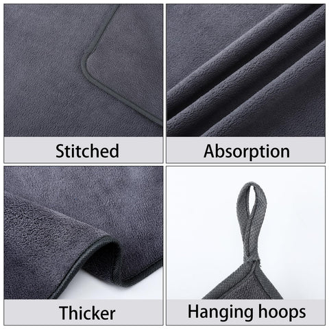 saerryor Microfiber Hand Towels with Hanging Loop Kitchen Hand Towels