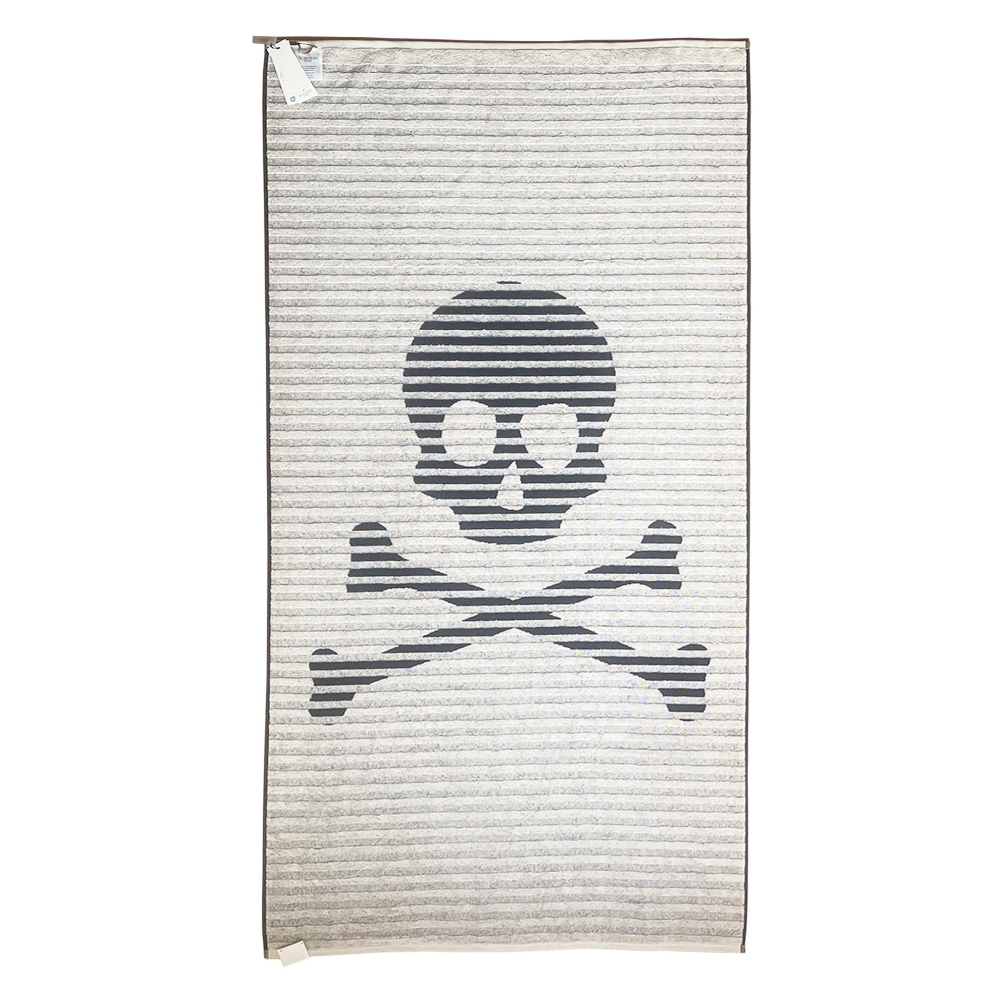 Scalpers Towel 90x180 cm 100% Cotton 500GSM Navy Blue with Logo and Stripes Home