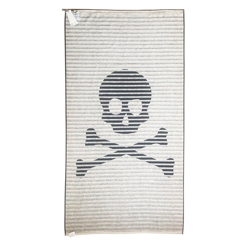 Scalpers Towel 90x180 cm 100% Cotton 500GSM Navy Blue with Logo and Stripes Home