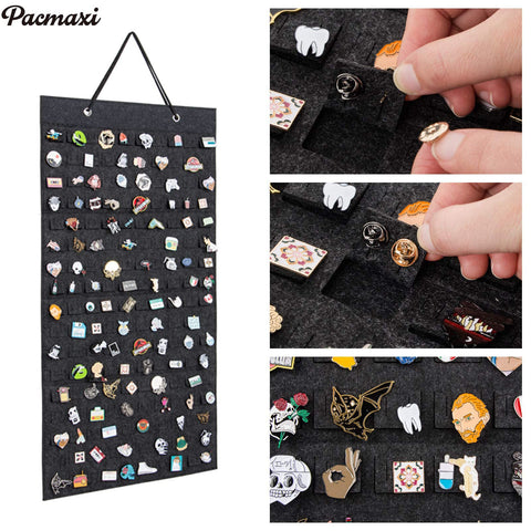 PACMAXI Hanging Brooch Pin Organizer, Display Pins Storage Case, Brooch Collection Storage Holder, Holds Up to 170 Pins.(Not Include Any Accessories)