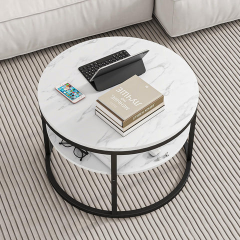 HOJINLINERO Round Coffee Table,Lift Top Coffee Tables for Living Room,Wooden Table with Hidden Storage & Lift Up Top,Modern Sofa Tea End Center