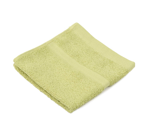 Gözze - Set of 4 Faceloths, Soft and Absorbent, 100% Cotton, 30 x 30 cm - Lime