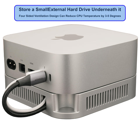 Psitek Mac Mini Stands (Silver for Mac Mini (2024-2026))