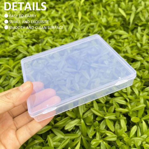 Nybrax 8 PCS Plastic Containers with Lids Plastic Drawers Storage Drawers Square Empty Clear Plastics Storage Containers Box Case with Lids for Small