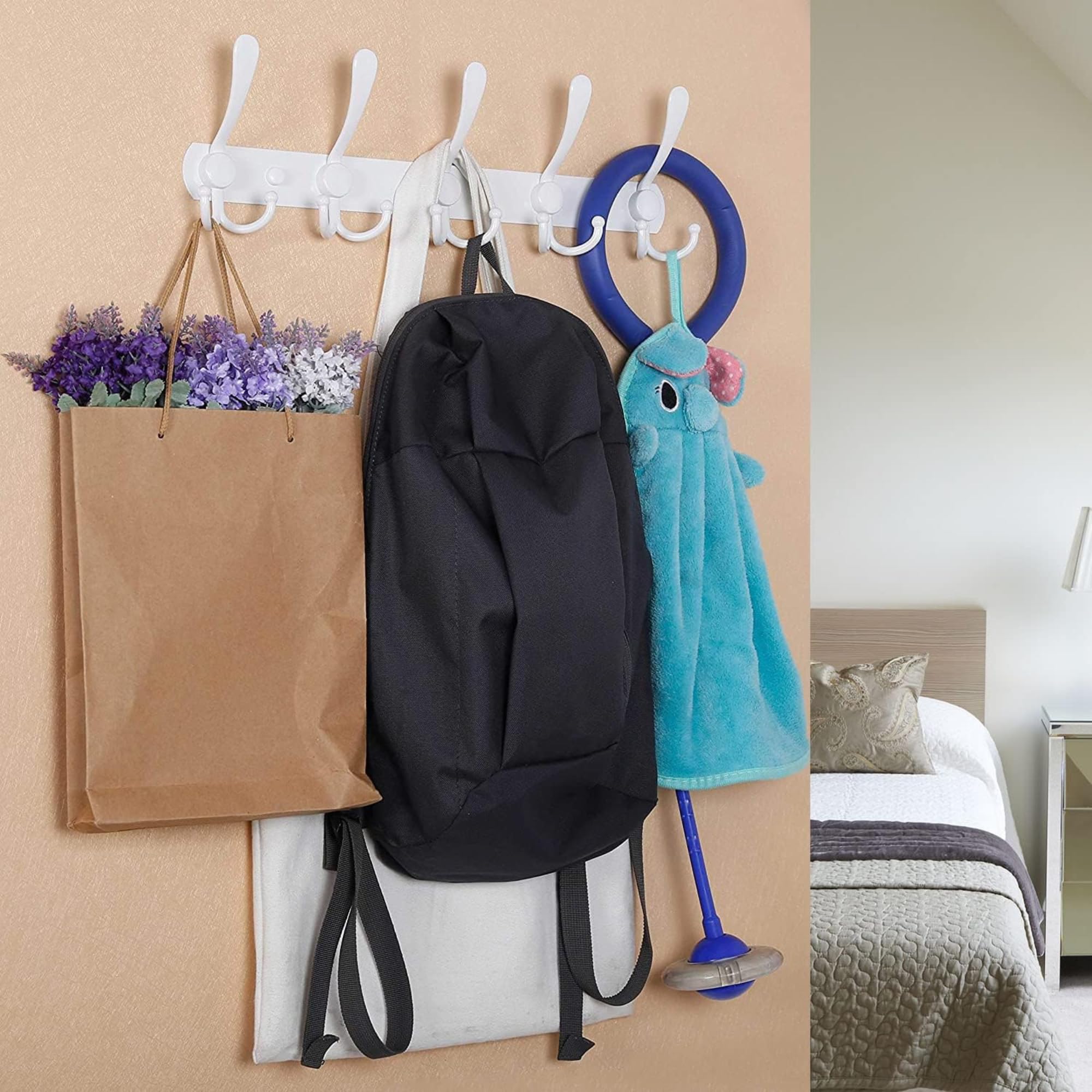 GlazieVault Coat Hooks for Wall - Stainless Steel Coat Racks (2 Pack) - Heavy Duty Coat Hook Wall Mounted