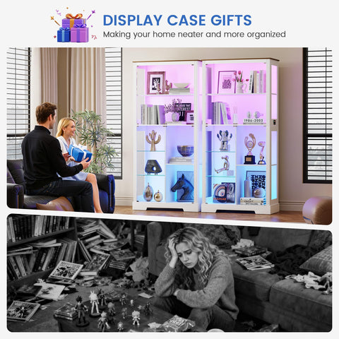 180cm Display Cabinets with RGB Lights and Human Sensing for Living room