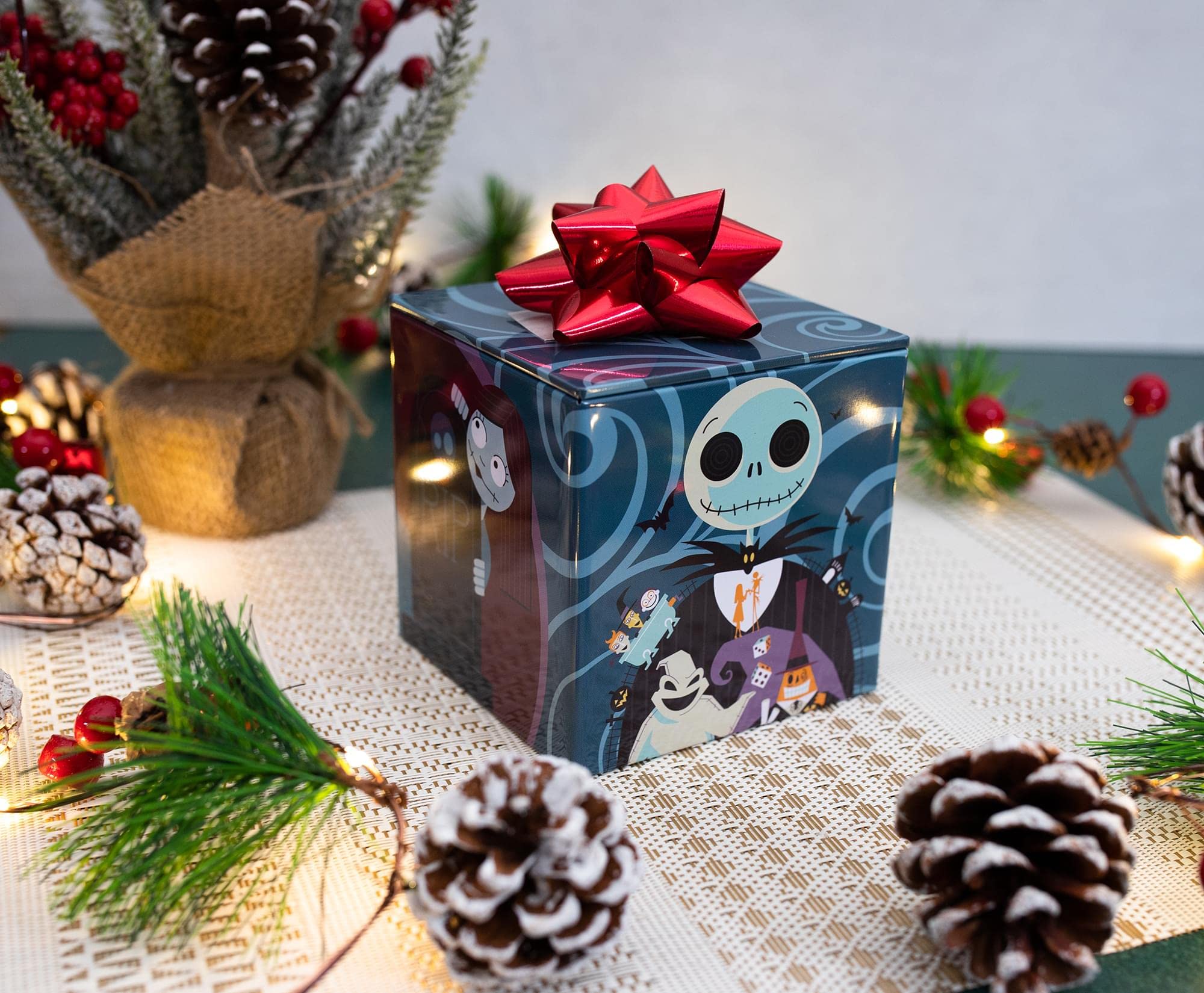 Ukonic Disney Nightmare Before Christmas Jack Skellington Tin Storage Box | 4 Inches