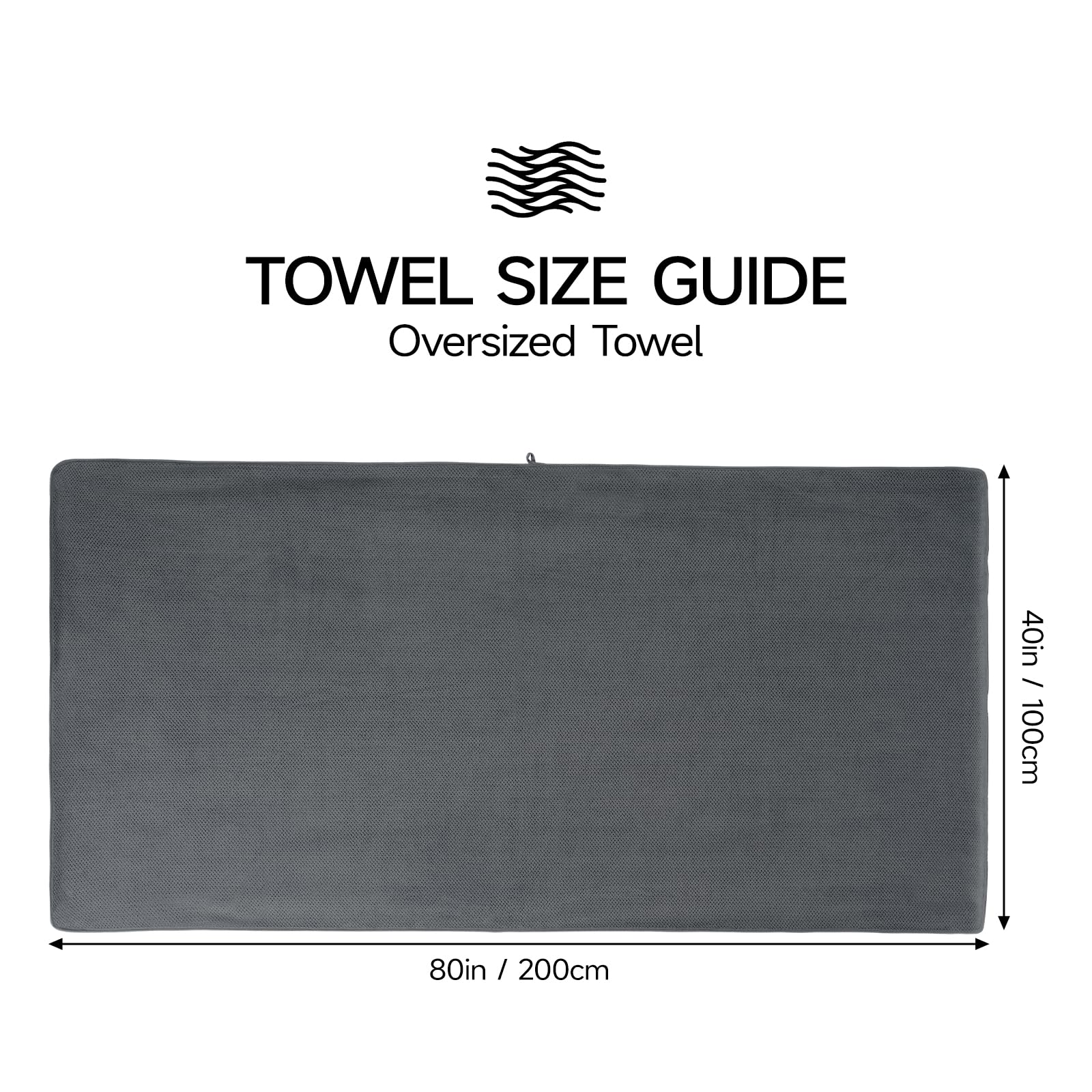 REDKISS 2-Pack Extra Large Bath Towels-100x200CM Microfibre Towel for Adult