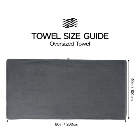 REDKISS 2-Pack Extra Large Bath Towels-100x200CM Microfibre Towel for Adult
