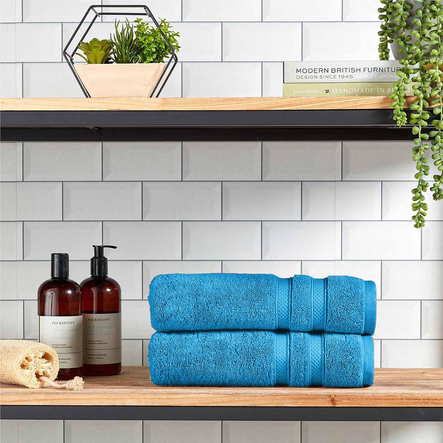Christy Chroma Bath Sheets | Set of 2 | Highly Absorbent Heavyweight 675GSM | Bold and Bright | Soft Velvety Smooth Bathroom Shower Towels