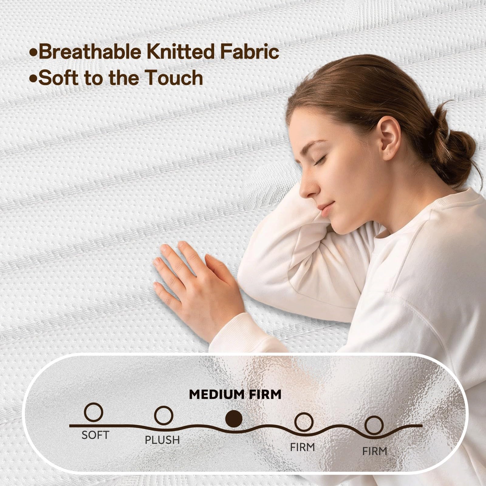 MOLPHIT Extra Firm Single Mattress 10 Inch, 7-Zone Hybrid Mattress with Memory Foam and Individually Pocket Spring