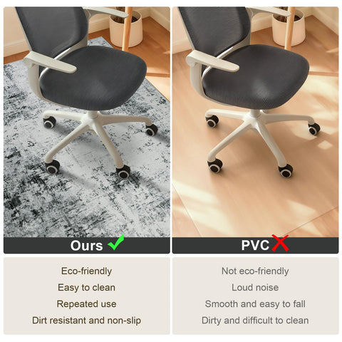 Homcomodar Office Chair Mats for Hardwood Floor 90x120cm Computer Chair Mat for Home and Office Floor Mat for Office Chair Non Slip Rubber Mats