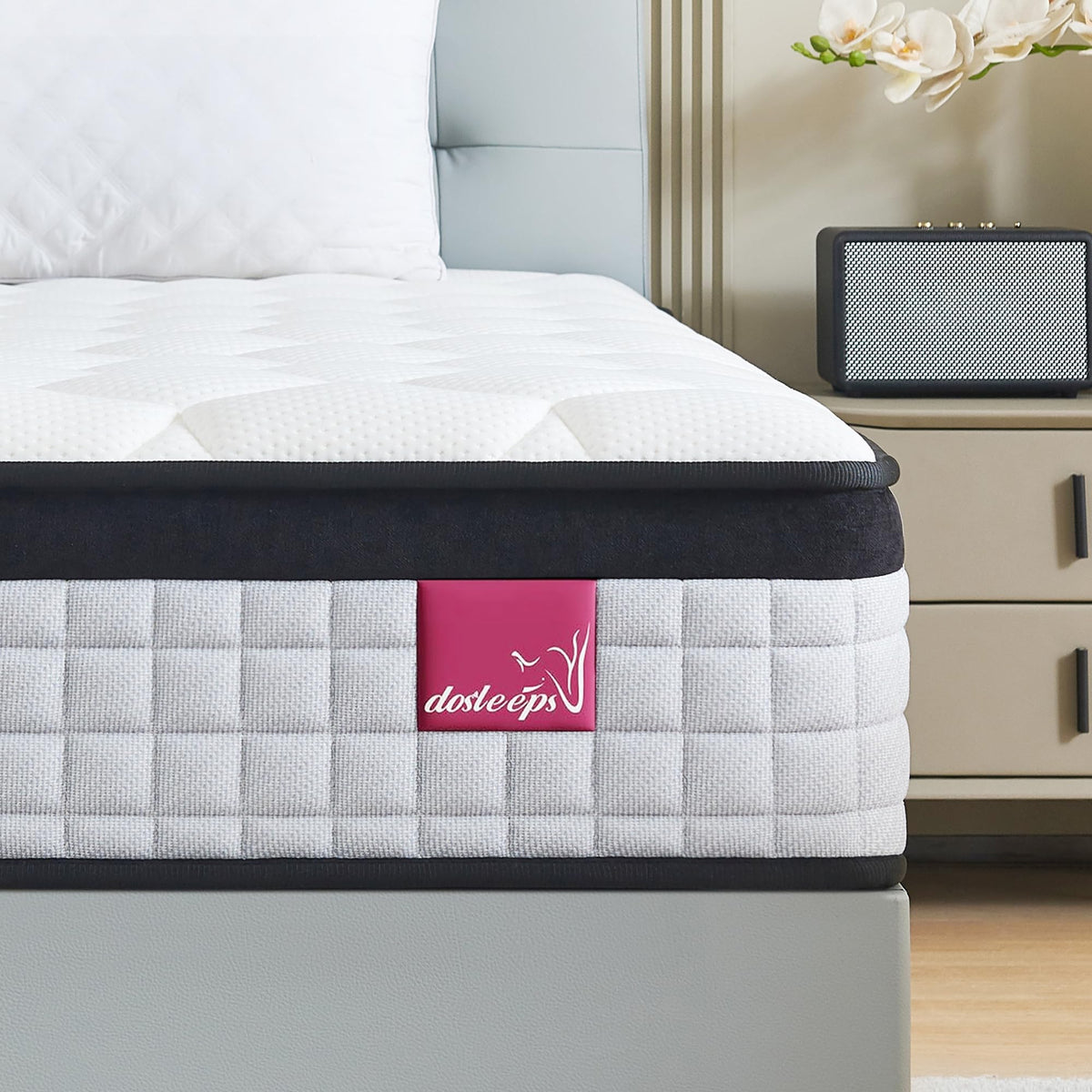 dosleeps King Size Mattress 5FT,9 Inch 9-Zone Orthopedic Mattress with Memory Foam & Pocket Springs and 3D Breathable Fabric- Motion Isolation