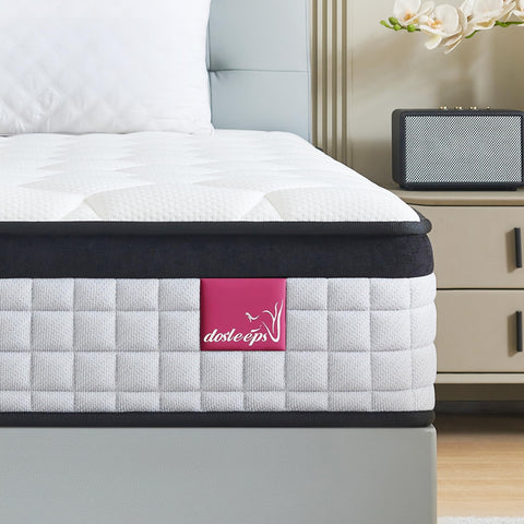 dosleeps King Size Mattress 5FT,9 Inch 9-Zone Orthopedic Mattress with Memory Foam & Pocket Springs and 3D Breathable Fabric- Motion Isolation