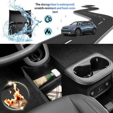 SHAOHAO Compatible with Hyundai Ioniq 5 2021 2022 2023 2024 2025 Centre Console Armrest Storage Box Accessories Centre Armrest Organiser Tray