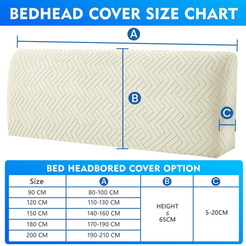 CYCMACO Elastic Headboard Cover, Double/Single Bed Headboard, Removable and Washable Dust Cover, Durable, Universal Headboard Cover Dustproof