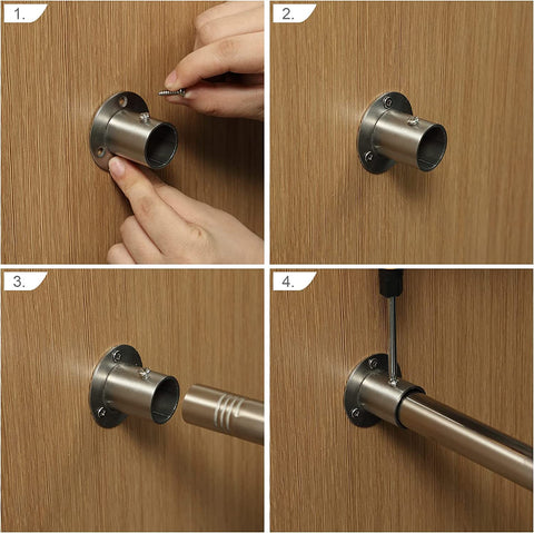 Extendable Clothes Rail, 38-99 cm Stainless Steel Clothes Rail Adjustable Wardrobe Clothes Rail for Bedroom
