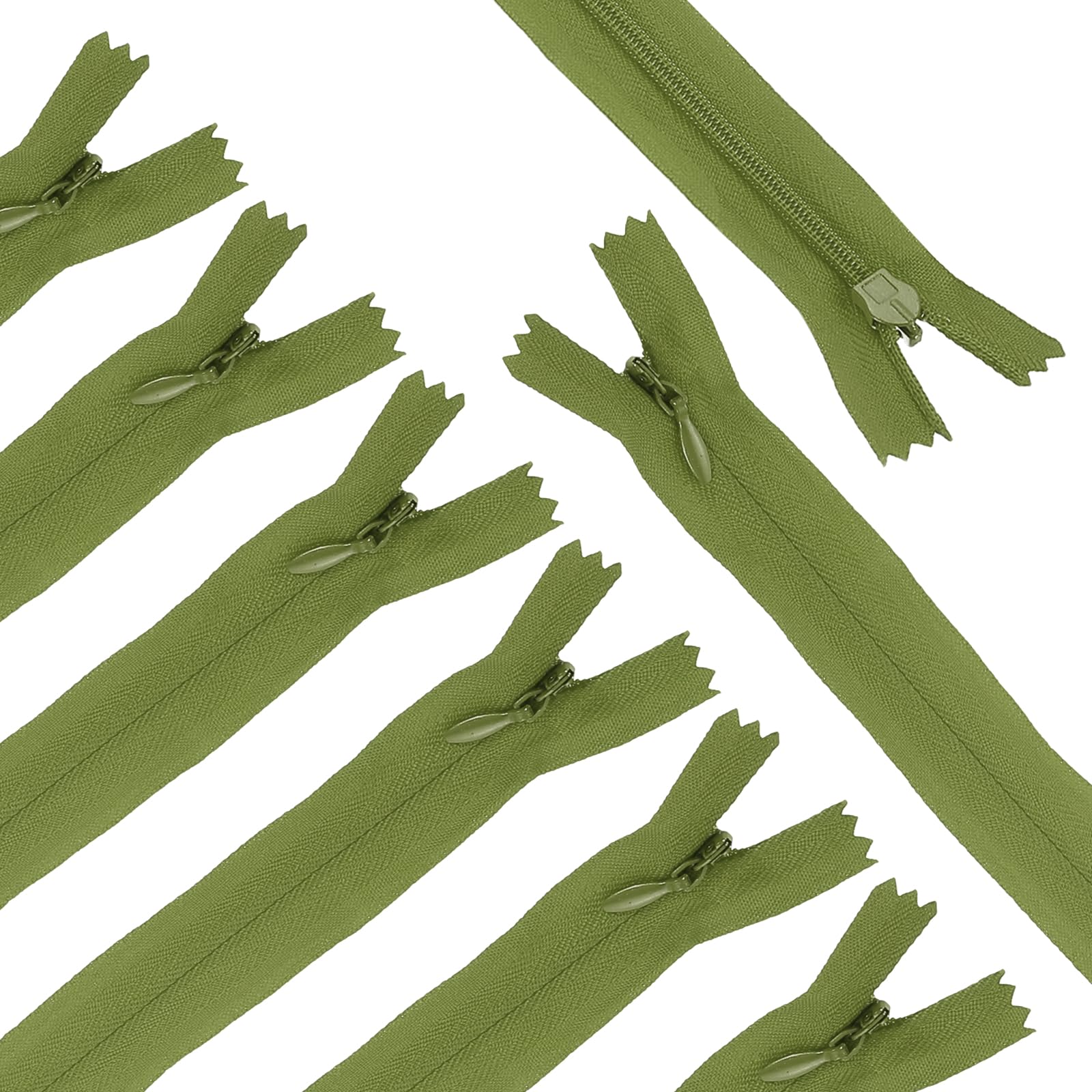 sourcing map 10Pcs 30cm/12-Inch Nylon Coil Zippers, #3 Closed End Separating Jacket Zippers Bulk Frame Replacement for Tailor Sewing Bag Craft